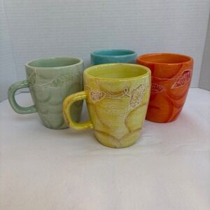 Laurie Gates Painter's Cove Set of 4 Ceramic‎ Mugs